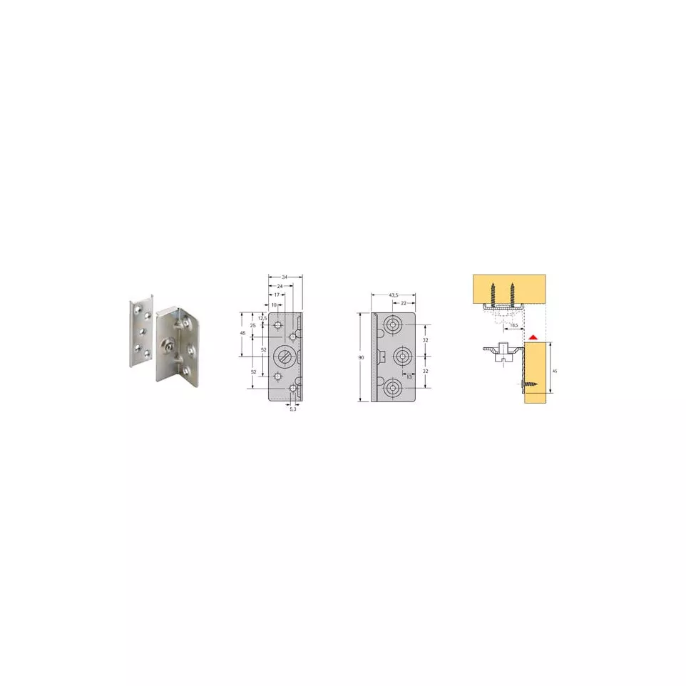 Stabilofix Hettich Zinc-Plated Steel...