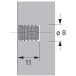 40005 Huls nr. 49 8x11mm PVC wit voor draadeind M6 / pce