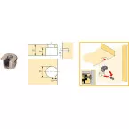 VB 35 eccentric connecting fitting nickel plated Hettich per piece
