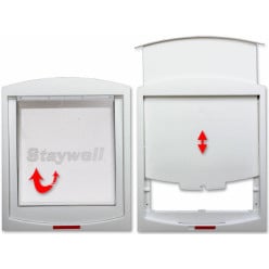 Pet Door for Animals up to 45 kg Series 700 Two-Way Opening White PVC per piece
