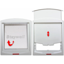 Kattenluik voor dieren tot 45 kg, serie 700, met 2 openingsposities, wit PVC / pce