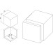 Square Door Stop (40x40x40mm) Matte Black per piece