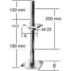 Adjustable Column Base with Concealed Mounting / pc