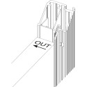 Invisidoor 2.0 OUT 40 profiel + 5,5m opknipbare afdekking / pce