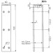 Vertical plate bracket for sliding door ROB series 130.000 per piece