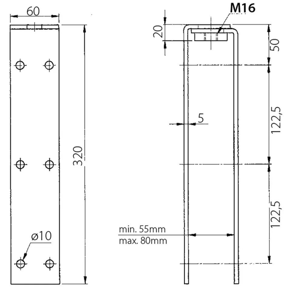 Vertical plate bracket for sliding...