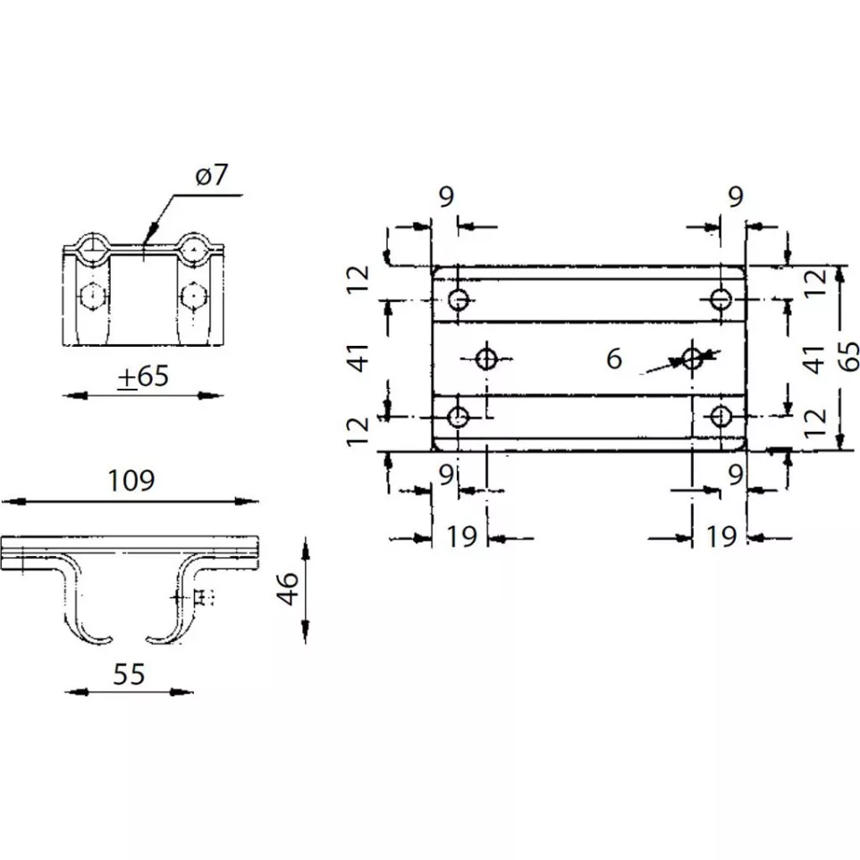 Ceiling bracket for sliding door ROB...
