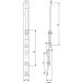 Aluminium kompas 907/17 voor 17 tot 18,5mm speling en 16mm minimale breedte van PVC valraam lengte 150mm F1 / pce