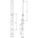 Aluminium kompas 907/21 voor 21 tot 22,5mm speling en 16mm minimum breedte van PVC valraam 100mm lengte F1 / pce