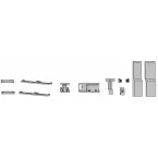 Set accessoire pour profil blanc \"966/150\" K.15275.00.0.7 / pce