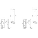 Double Cylinder Handles GU 934-937 White / pc