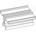 Bovenste geleidingsprofiel P1786 GU EV1 alu natuur 4400mm 9.45094.45.0.1 / 4.4m
