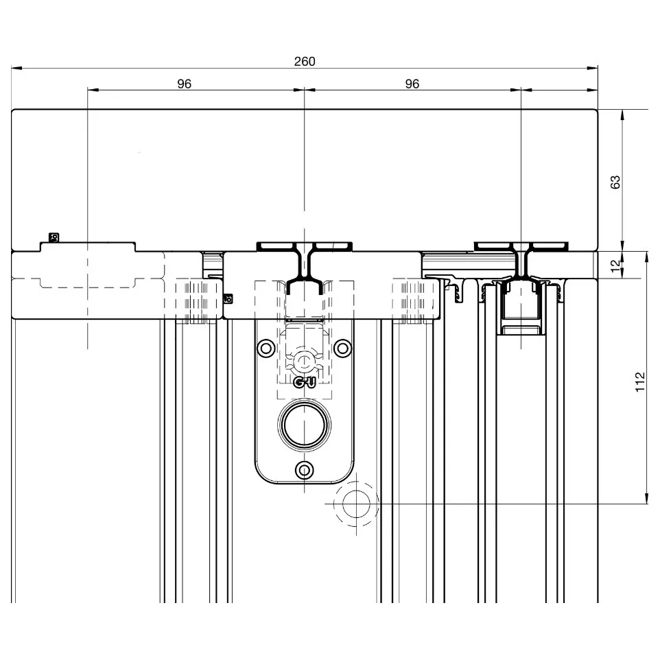 GU P1786 Upper Guide Rail Natural...