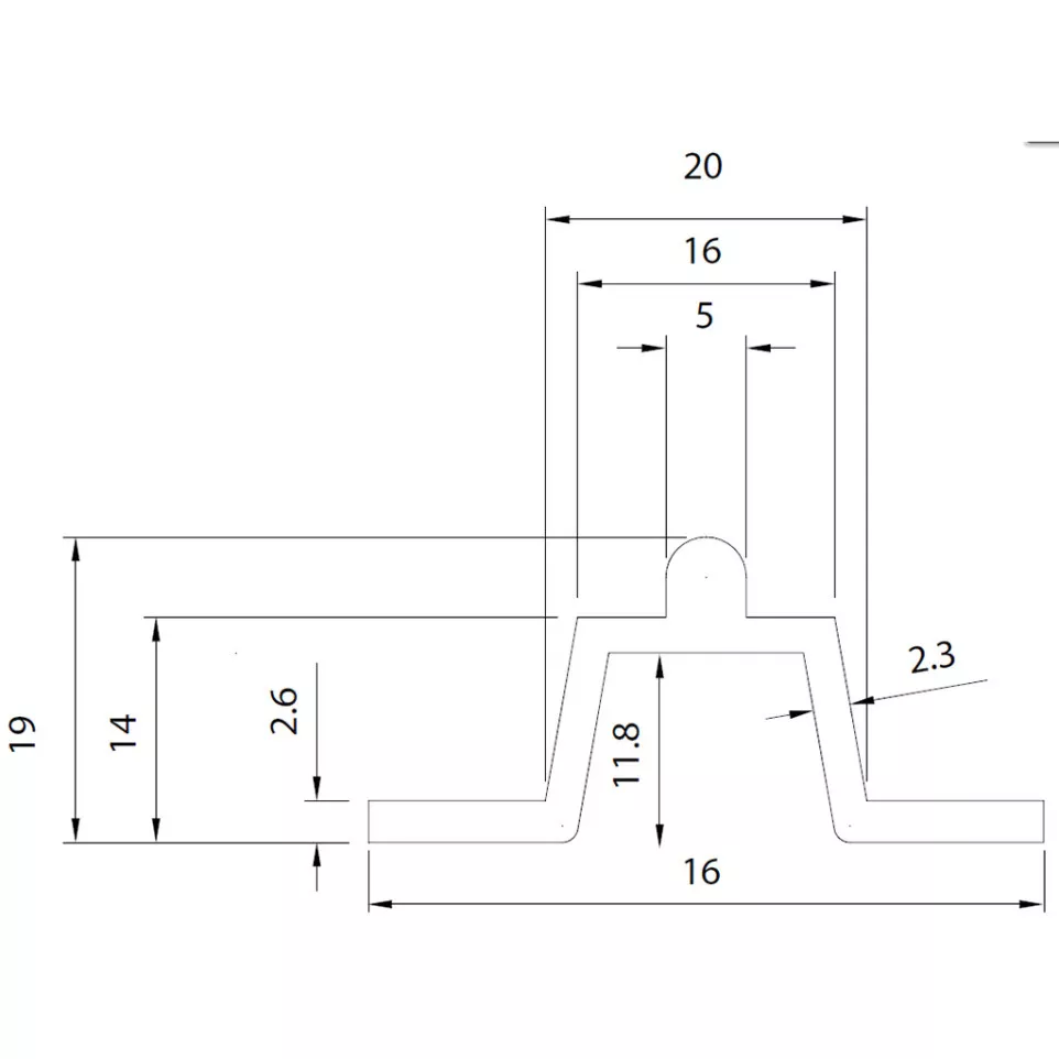 Lower Track 9265 Aluminum Screw-On...