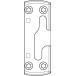 Hautau SP Security Striker for Timber Eurofalz 20mm (9mm backset) per piece