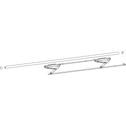 H13 bevestigingsrailkit Hautau HKS 160S, HKS Comfort bruin 901-1250 bruin / pce