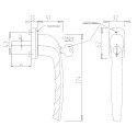 Schuifsleutel handgreep stift 7 wit (hks/psk) / pce
