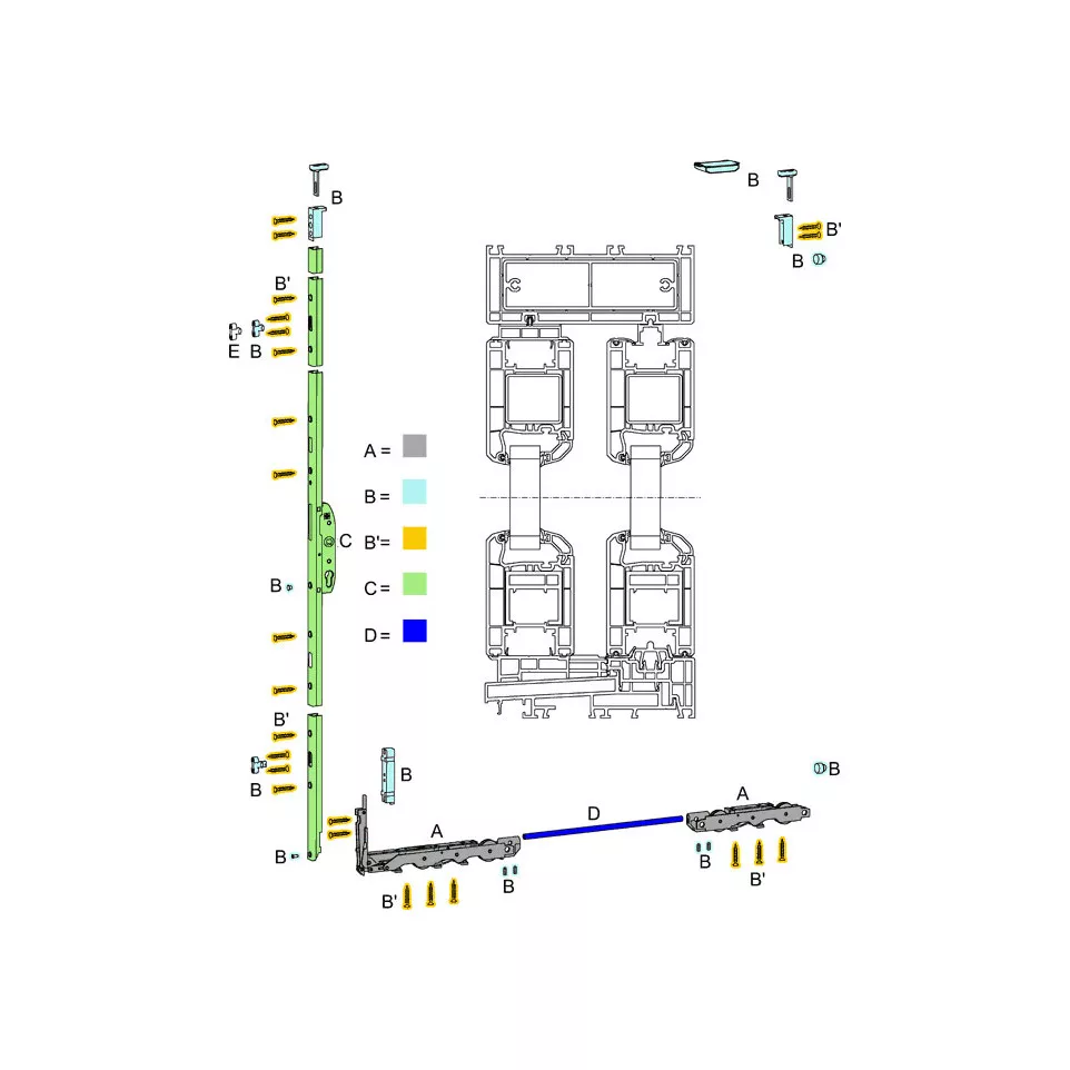 Sachet de vis Hautau HS 300 ALUPLAST...