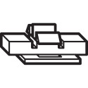 Roto slagbegrenzer (90°) voor PVC tot 130 kg R.264603 / pce