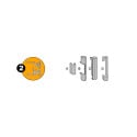 SAV Coiffe pour pivot mâle de châssis bois système E5 R07.1/2 blanc gauche R.457689 / pce