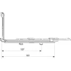 Renvoi d'angle horizontal allong.avec 1 i.S. LFF 320-1800mm / pce