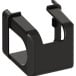 Cache palier d'angle appliqué PVC double plots court noire / pce