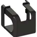 Cache palier d'angle appliqué PVC double plots court noire / pce