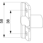 Flat Rebate Middle Hinge...