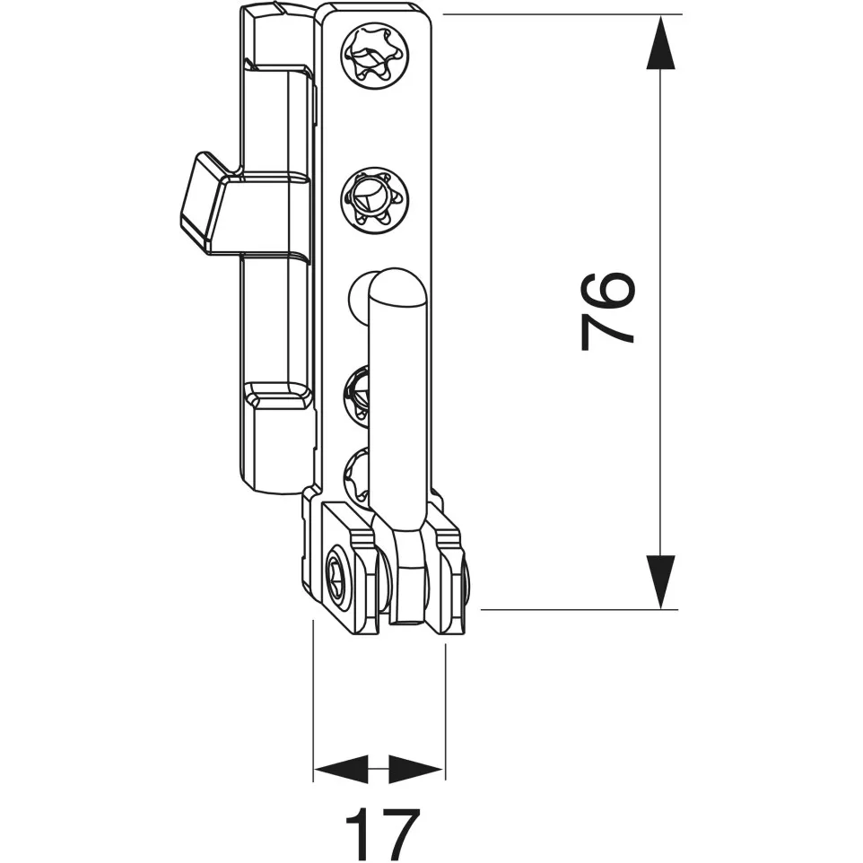 Right Angle DT4/15 Hinge Block / pc