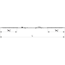 Halfvast espagnoletslot Variabele afmeting voor 1 i.S. FFH 801-1250 / pce