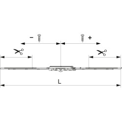 Maco Cremone Bolt with Adjustable Backset 6.5mm HFF 530-800 per piece