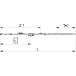 Cremone OB Cote Fixe 15mm avec 1 i.S HFF 661-840 / pce