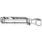 Raw straight arm hinge...