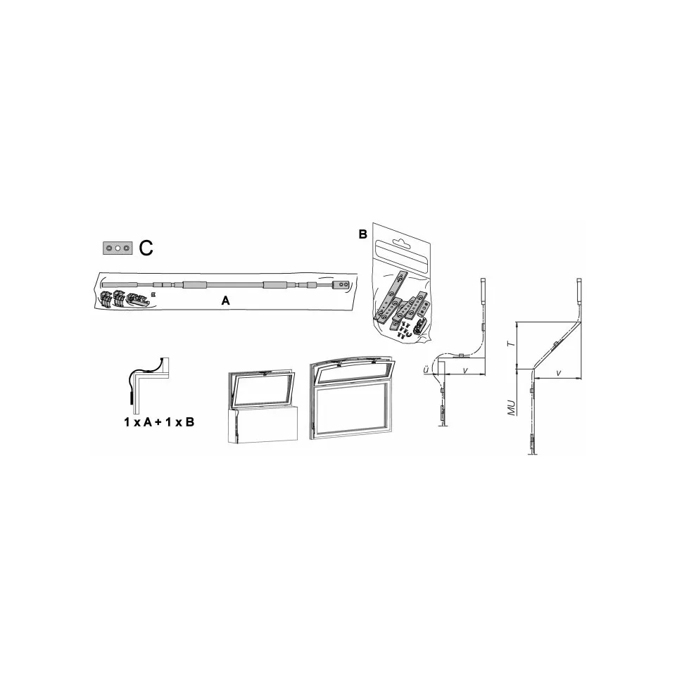 Flexibele slang lengte 1250mm voor...