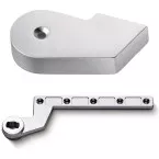 Coiffe pour bras inférieur TS simple action Geze DINL argent / pce