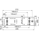Geze body montageplaat voor TS 3000 mat zwart / pce