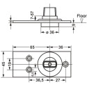 Dormakaba 7475 AX Floor Pivot Bearing with Ball Bearing 300 kg per piece