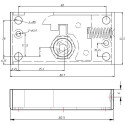 Serrure de conteneur poubelle et capot industriel / pce