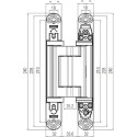 Verdekt liggende scharnier Kross8 K2816 160kg/2 satijn chroom / pce