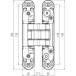 Charnière invisible Karakter K8080 80/100kg chromé satiné / pce