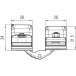 Onzichtbaar scharnier Karakter K8080 80/100kg satijn chroom / pce