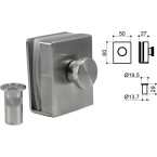 Verrou à bouton en inox...