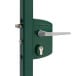 Serrure portail battant pour tube carré de 40mm RAL 6005 LOCINOX / pce