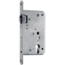 Serrure à rouleau n°311 PZ 65mm 24rd inox, gâche incluse / pce