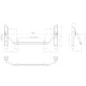 Panic Push Bar Assa Abloy 8000 Series Stainless Steel and Silver for Mortise Lock 92 mm PZ per piece