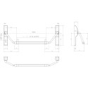 Assa Abloy serie 8000 roestvrij staal en zilver paniekstang voor 72 mm insteekslot PZ / pce