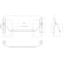 Assa Abloy 8000 Series Stainless Steel and Black Panic Push Bar for Mortise Lock 92 mm PZ per piece