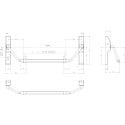 Assa Abloy 8000 Series Stainless Steel and Black Panic Bar for Mortise Lock 72 mm PZ per piece