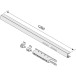 Kit d'éclairage de secours 1200 mm Cisa Polaris rouge 12 Vdc pour bandeaux Fast Touch et eFast / pce