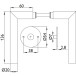 MagClip Basic 02 L90°Ø20 PVD Black Door Handle Set / pc